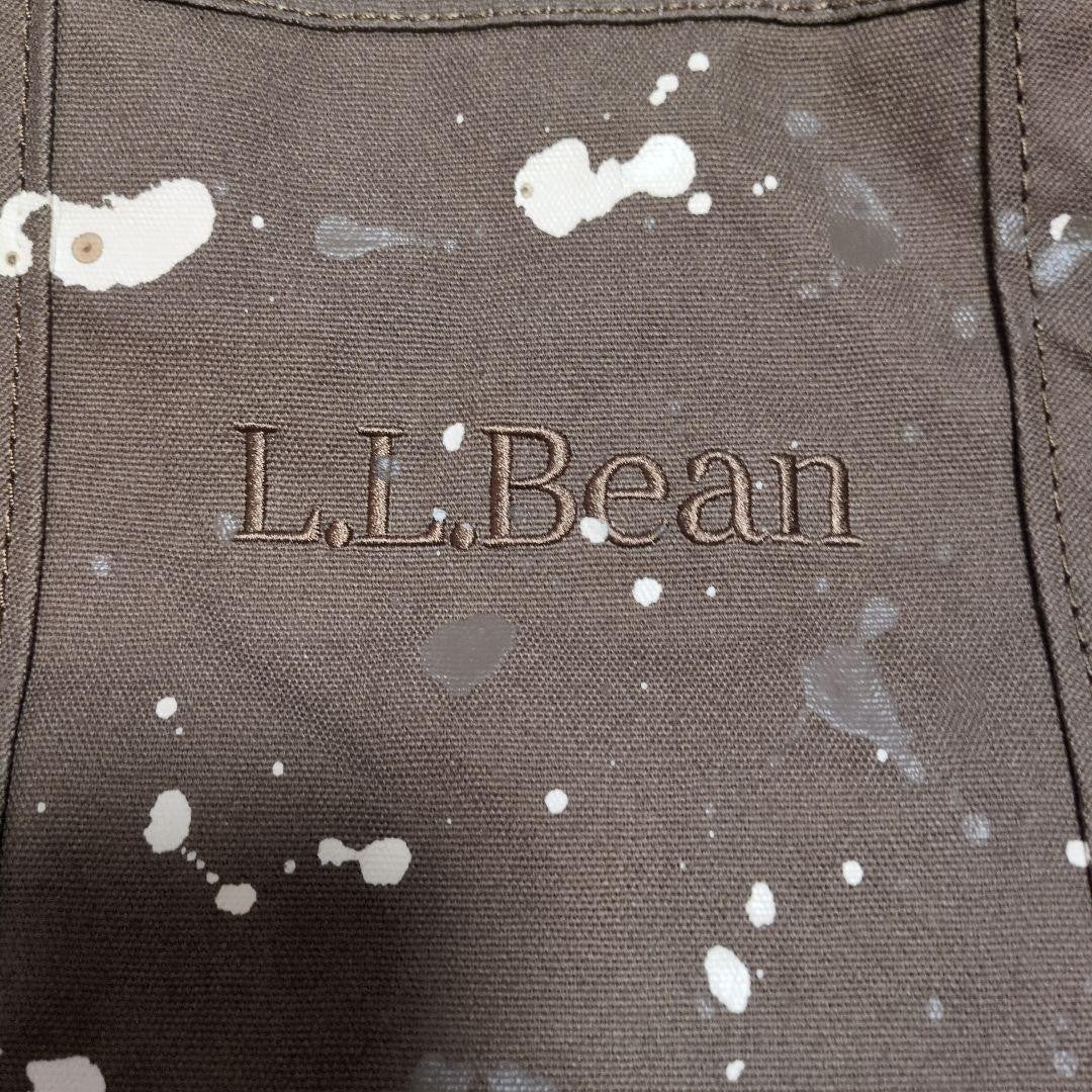L.L.Bean Tote Bag Canvas Brown All-over Pattern from JP