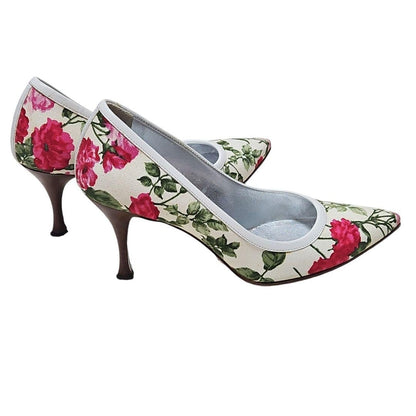 Rare Dolce & Gabbana Floral Pumps Size 36.5 Women's Elegant Heels