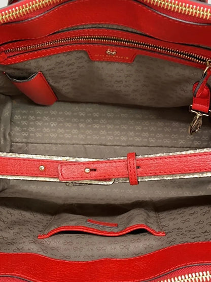Anya Hindmarch Leather Tote Bag – Shoulder Strap – Dark Red / Bordeaux – Excelle