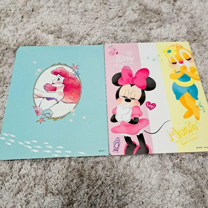 Disney Little Mermaid Ariel Sticky Notes with Case Princess Stationery Set New