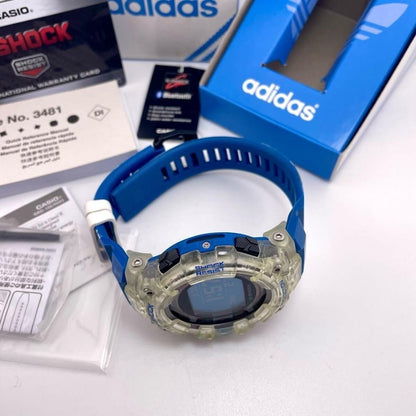 adidas x G-SHOCK GBD-100 Digital Watch Blue Bluetooth Rare Unused