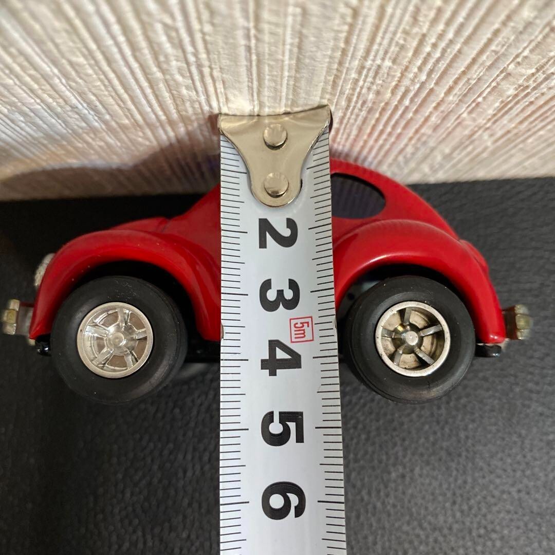 Rare 1990s retro antique fancy miniature car tinplate red WAGEN