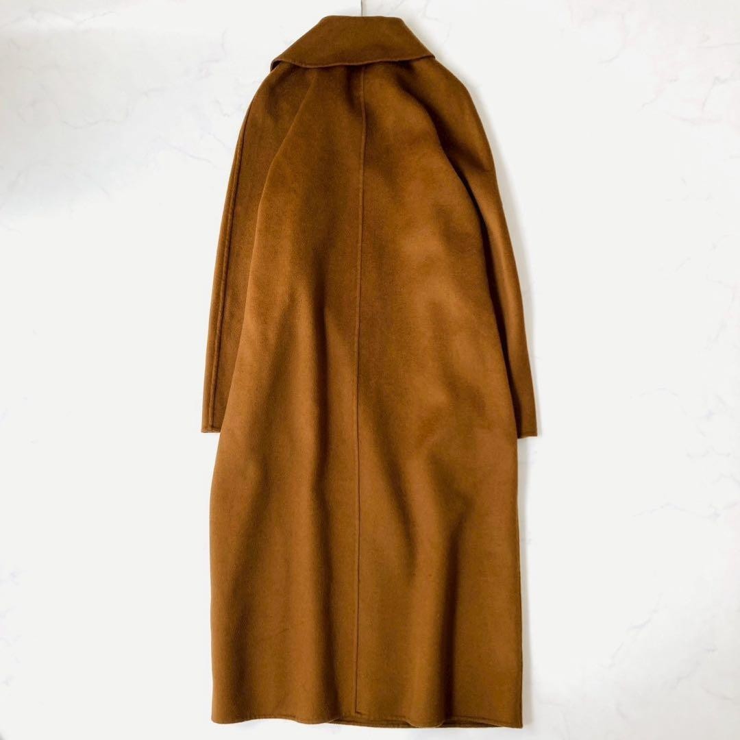 MaxMara Cucito A Mano Cashmere Silk Long Coat Camel Size 40
