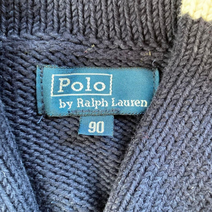 Ralph Lauren Polo Shawl Collar Cardigan Babyweight 90 Vintage Rare Edition