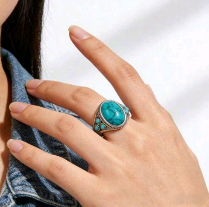 New arrival: Turquoise ring, US Size 6.5