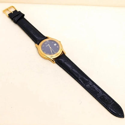 GUCCI 5400L Watch Gold Black Roman Dial Quartz Vintage Rare Authentic Working JP