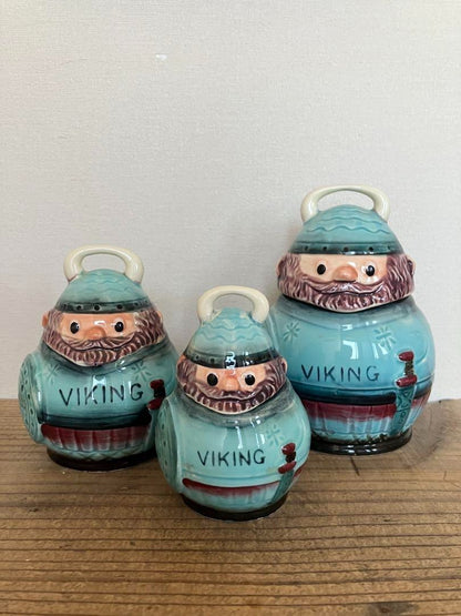 Seven CHINA Buffet Showa Retro Canister 3-Piece Set