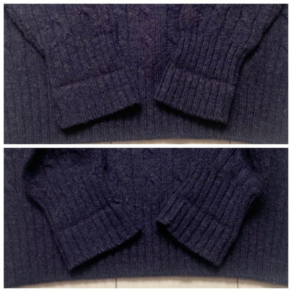 90s POLO BEAR Polo Bear Ralph Lauren Knit Sweater Navy