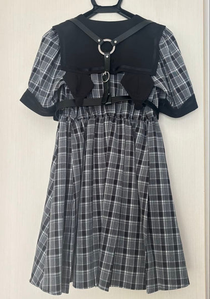 Kuromi DearMyLove Dress & Harness Belt Set M Pink/Black Rare