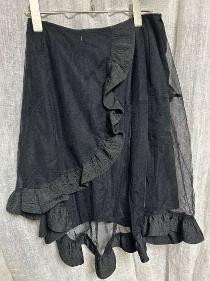 Simone rocha Flower Jacquard Frill Tulle Skirt UK 8