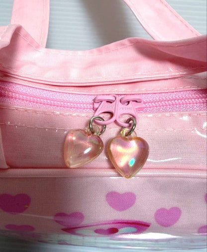 Sanrio Hello Kitty Nurse Angel Pouch Bag With Heart Charm Pink 2002 Rare