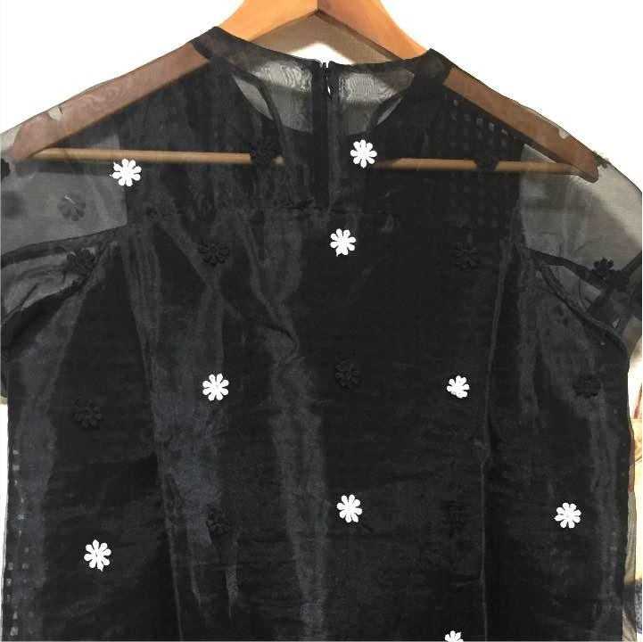 Muchacha Achachum See-Through Dress and Cat bag Black Free Women FromJapan Used