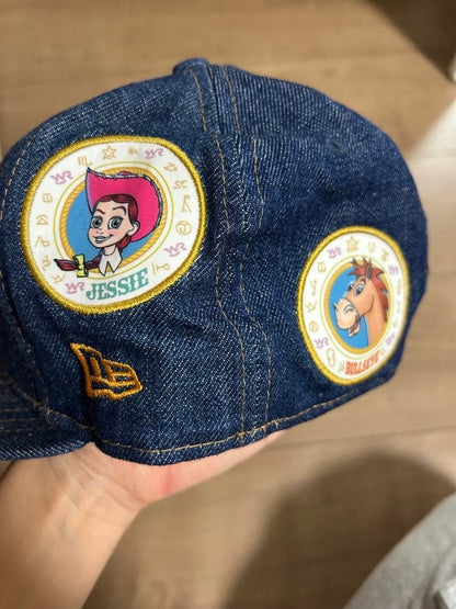 Toy Story New Era 59FIFTY Woody Roundup Denim Cap 7 1/8 Disney Limited Rare