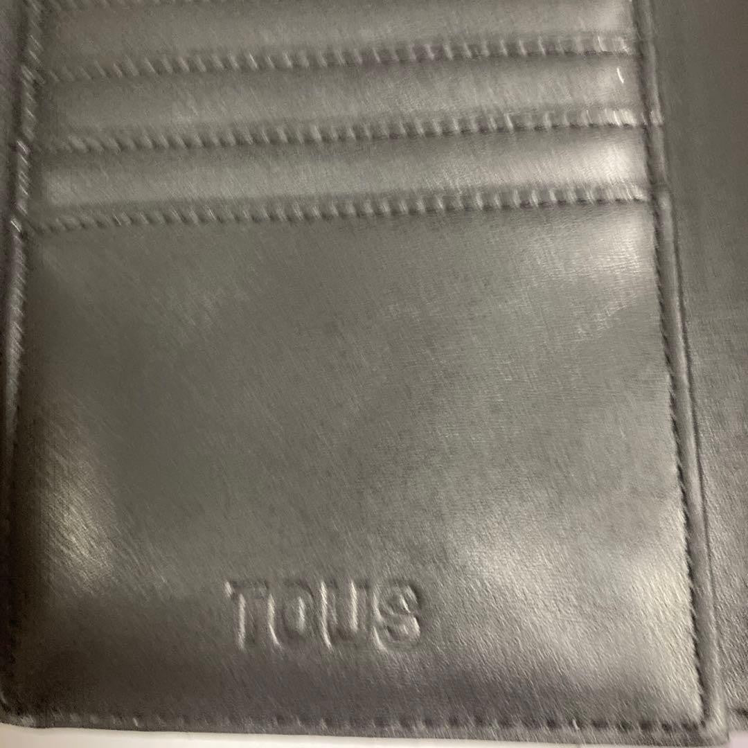 TOUS Logo Print Long Wallet Beige and Black Iconic logo print Spain brand Item