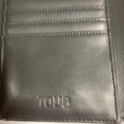 TOUS Logo Print Long Wallet Beige and Black Iconic logo print Spain brand Item