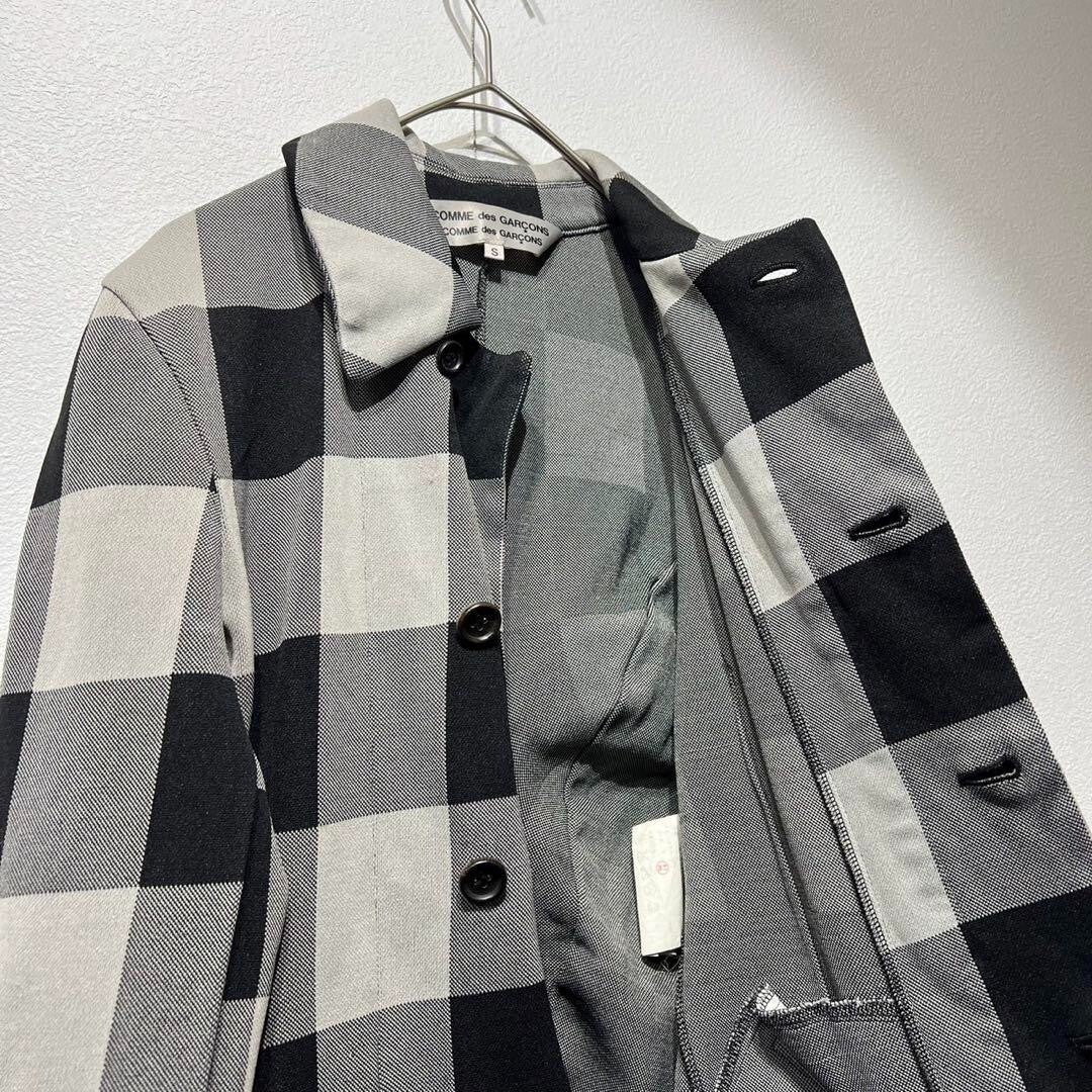 2011 Comme des Garcons Women's Modified Check Coat Rare Black Gray Size S Used