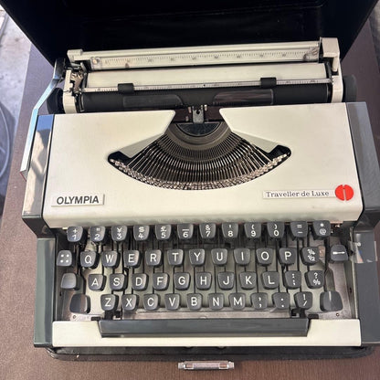 Showa Retro OLYMPIA Typewriter with Case Antique Miscellaneous Goods