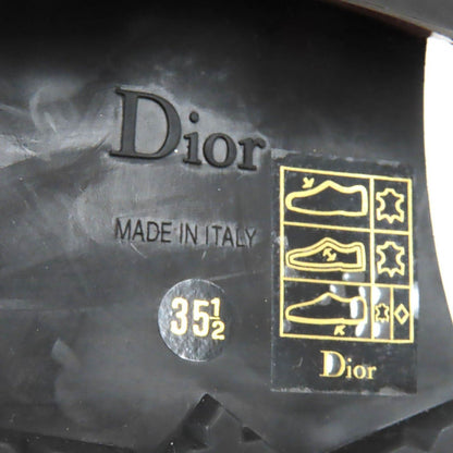Excellent Christian Dior boots Quest Logo embossed lace-up combat boots leat...