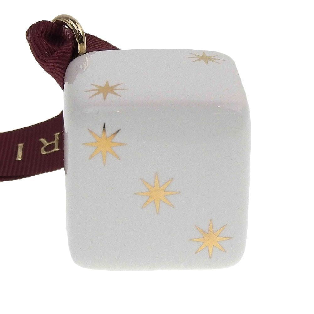 BVLGARI cube charm ornament white white gold ornament novelty 24008321 SA