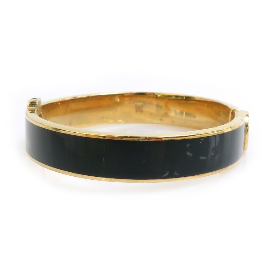 Auth FENDI Bangle Bracelet Black/Pink/Gold Metal - 56003a