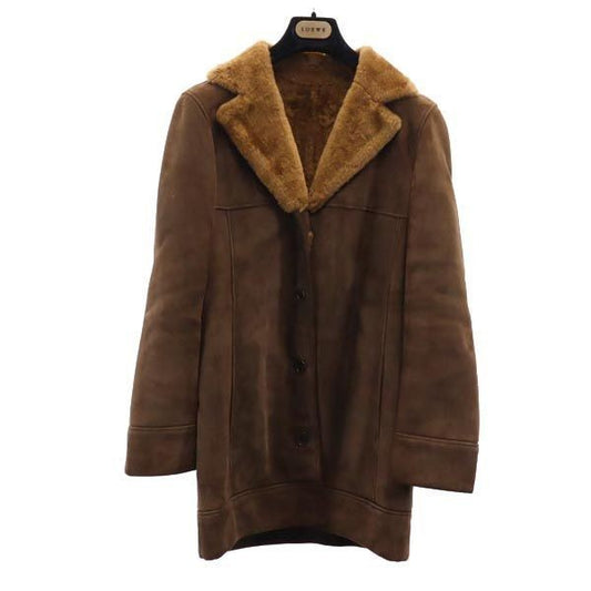 LOEWE Sheep leather leather Mouton jacket 36 Brown genuine leather Women JAPAN