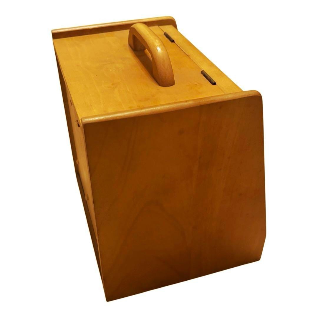 Showa Retro Wooden Tabletop Dresser Vanity Cosmetics Box