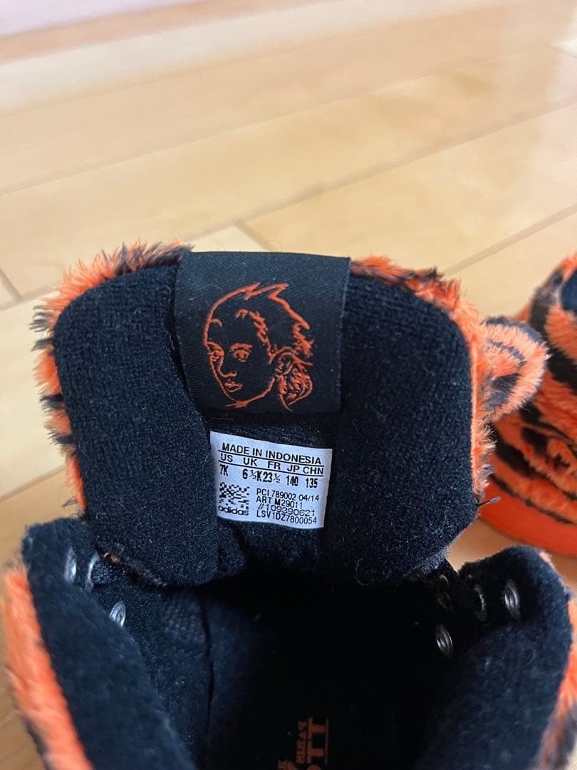 adidas Jeremy Scott Tiger High-Top Sneakers, Kids Size US 7K Made in Indonesia