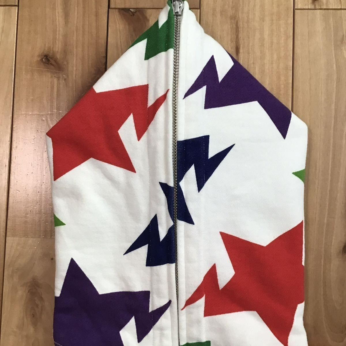 Bape Star Hoodie Men's S Size Multi Color A Bathing Ape Full Zip SweatshirUsed