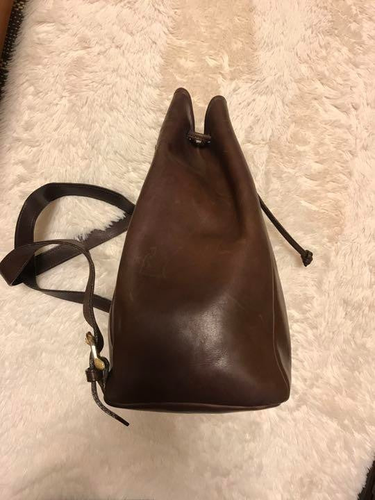 Sonia Rykiel Leather Backpack Antique Brown Stylish Women's Bag 32cm x 20cm