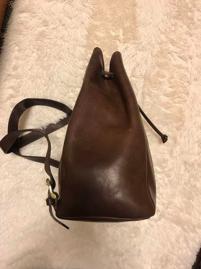 Sonia Rykiel Leather Backpack Antique Brown Stylish Women's Bag 32cm x 20cm