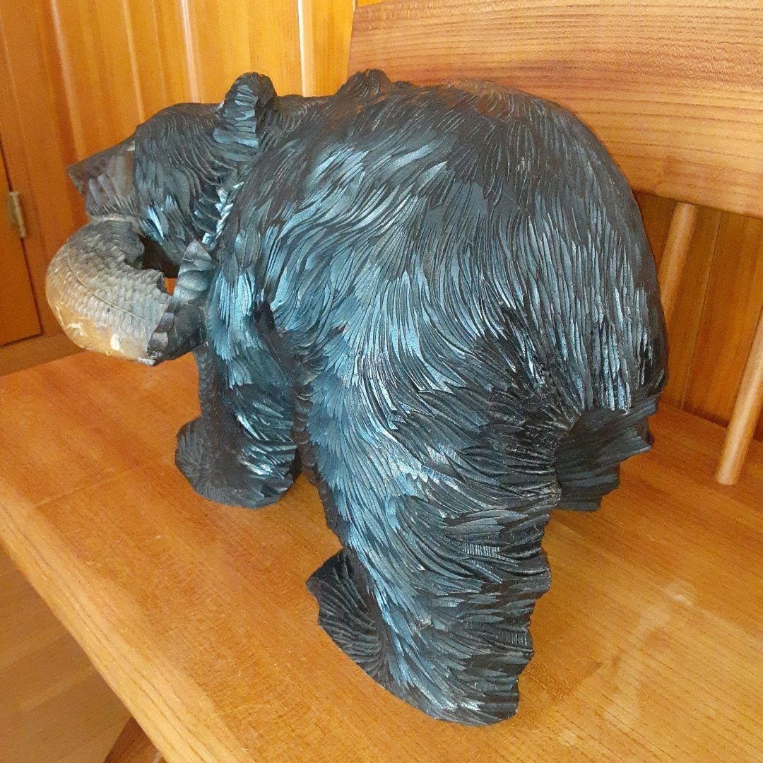 Wood Carved Bear Crafts Large 45Cm