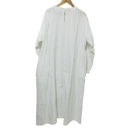 45R Indian Karami Lace Dress Long Sleeve Long One Piece 7045092 White Women USED