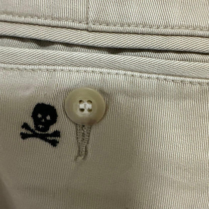 Ralph Lauren Rugby Skull Embroidered Chino Pants Beige S