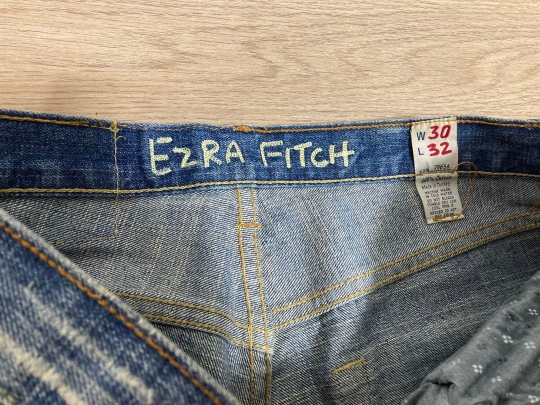 EZRA FITCH Damage Jeans Bootcut W30L32 Indigo