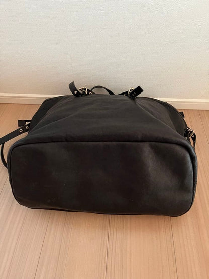 Lacoste Women Black Leather Tote Bag Shoulder Limited Edition Rare french Fashio