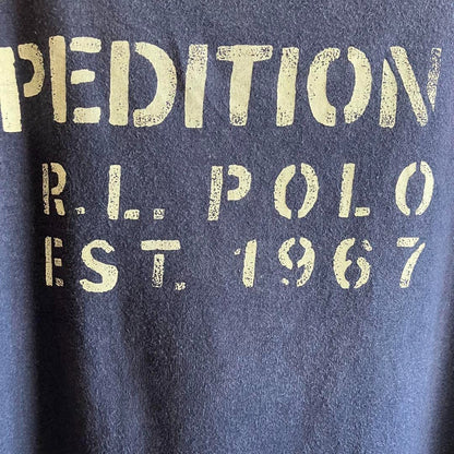 Rare 90 s Made in USA Ralph Lauren Pocket T Shirt Navy XL RRL