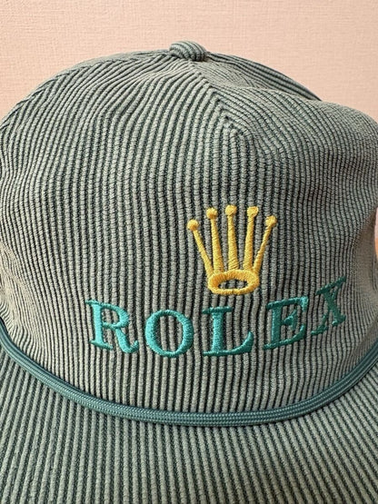 Rolex Green Corduroy hat adjustable Cap