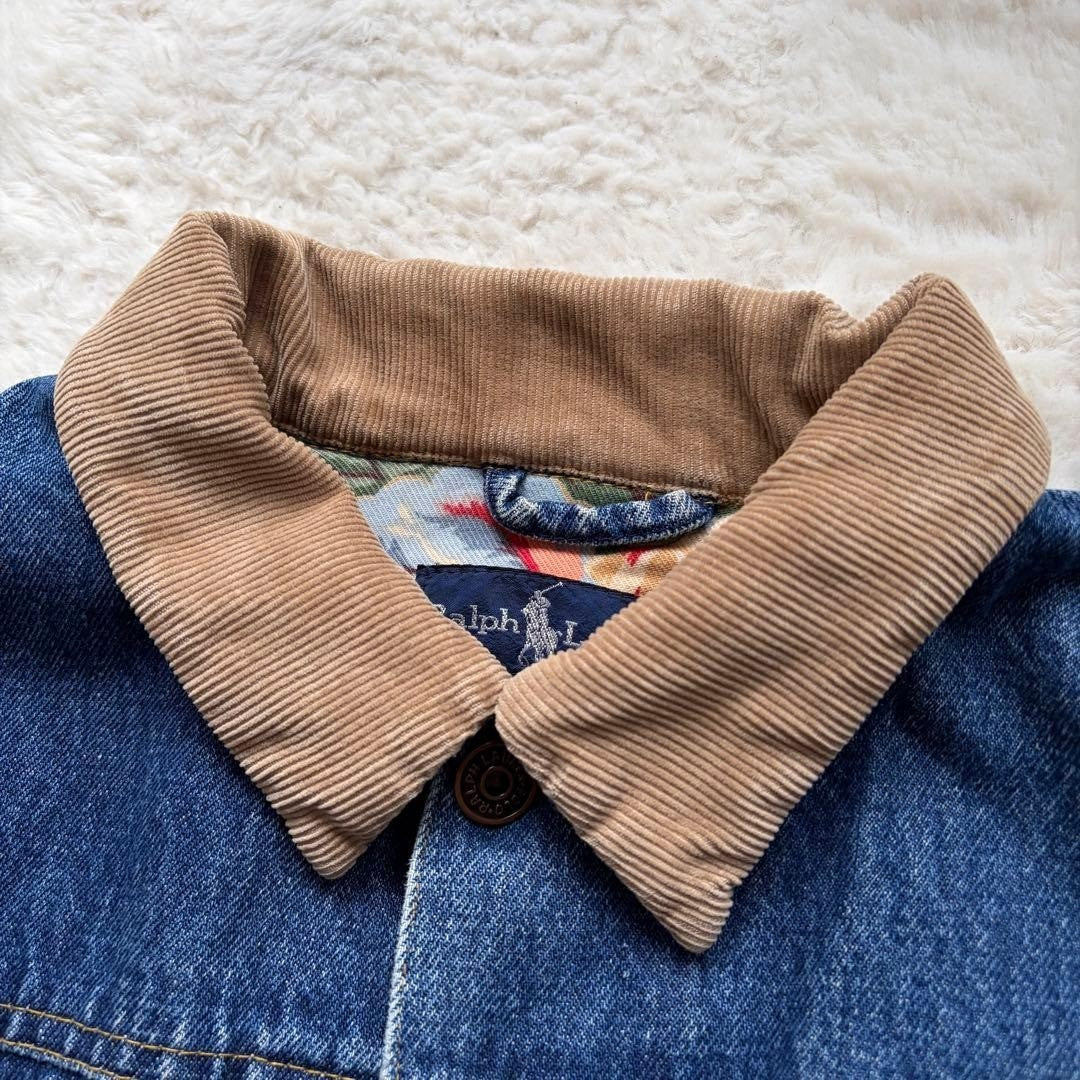 Rare Condition Ralph Lauren Vintage Denim Jacket L Indigo Blue Cotton 80s-90s