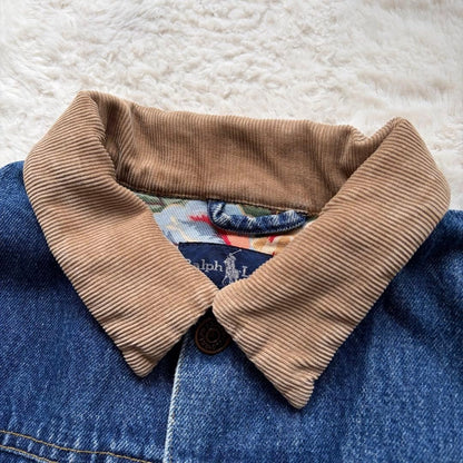 Rare Condition Ralph Lauren Vintage Denim Jacket L Indigo Blue Cotton 80s-90s