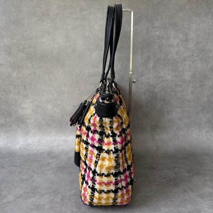 Coach Tote Bag All-over Print Canvas Leather Multicolor Women's Ships