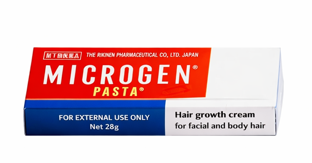 MICROGEN PASTAE 28g Body Hair Growth Cream eyebrows beards chest