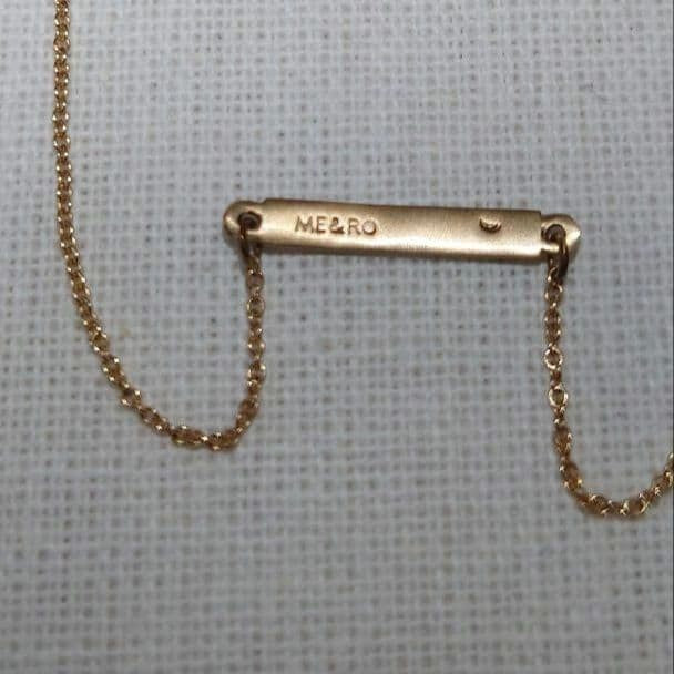 Me & Ro Gold Anklet K10 Me & Ro Engraving