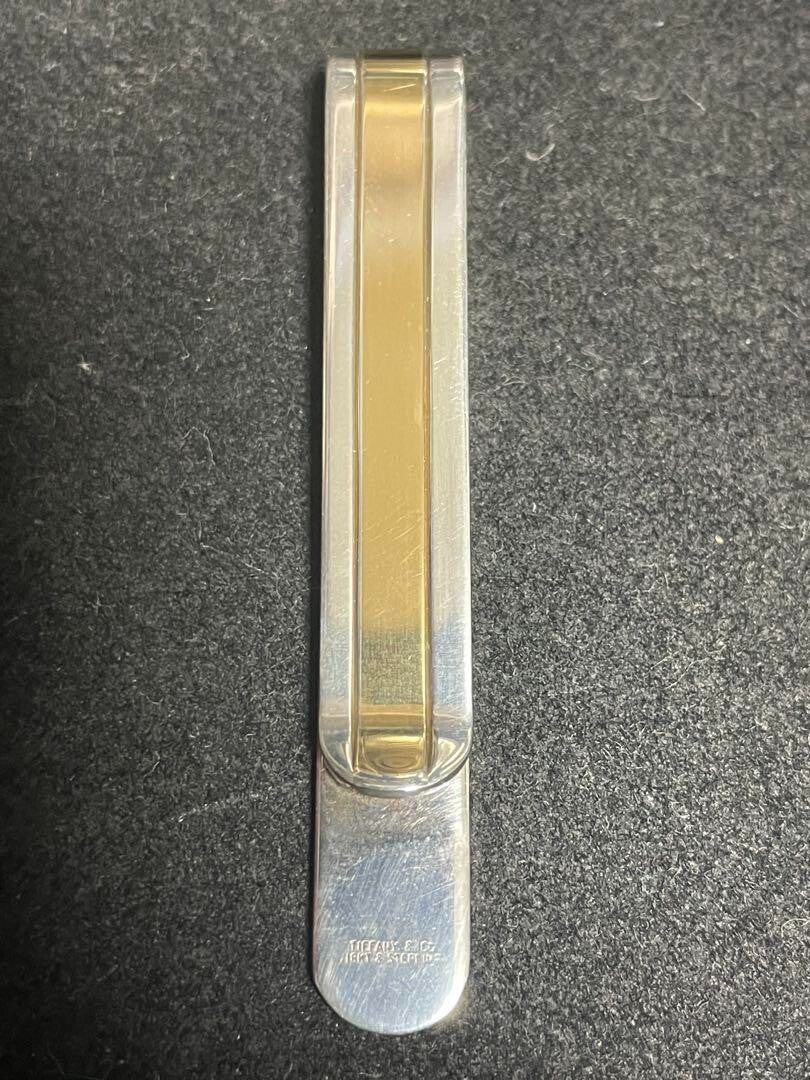 Tiffany & Co. Gold Tie Clip Bar Money Bill Wallet Holder 18K YG（AU750）