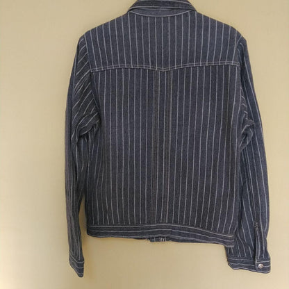 Rare BLUE BLUE Striped Denim Jacket - Japan Size L