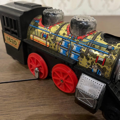 【Antique】Showa Retro Wind-Up SL Puff-Puff Train Locomotive Toy