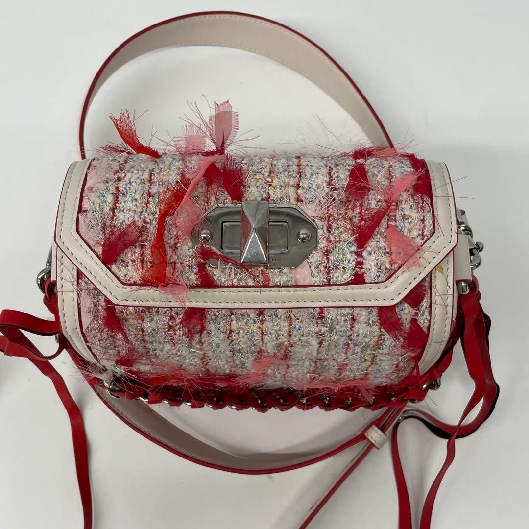 ALEXANDER MCQUEEN Box Bag Shoulder Tweed Multicolor Designer Stylish Ladies