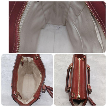COACH Legacy Mini Tanner Leather Tote Handbag Brown Women Authentic
