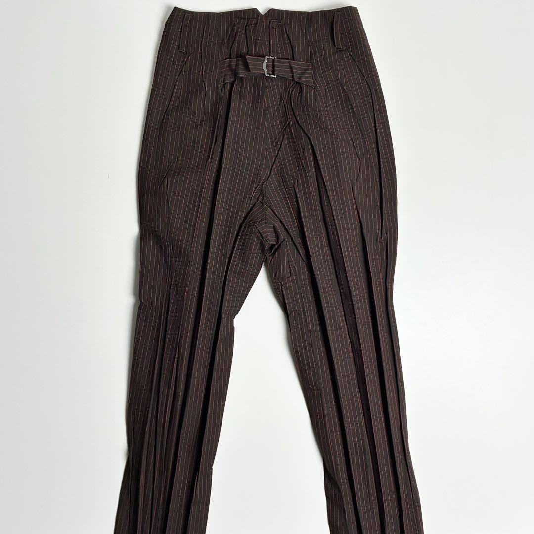 Issey Miyake 90s Archive Pleated Suit Set Brown Red Wool Japan Rare