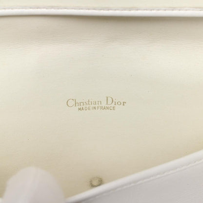 Christian Dior Clutch Bag Vintage Hook Broken White Authenticated USED