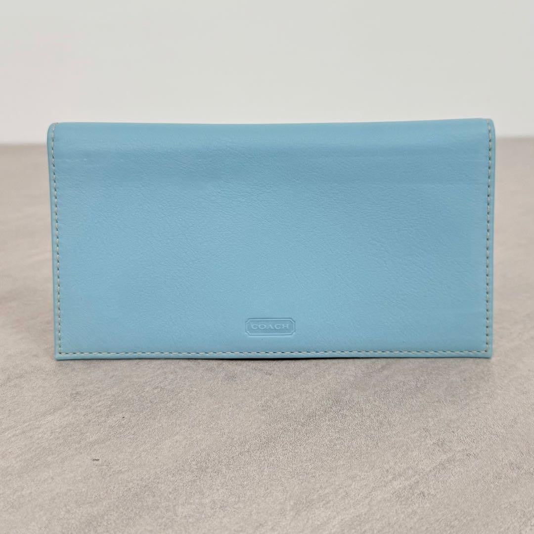 COACH Long Wallet 2-Piece Set Soho Turquoise Blue